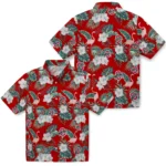 Ohio State Buckeyes Hawaiian Shirt – Flamingo and Hibiscus