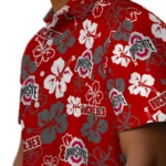 Ohio State Buckeyes Hawaiian Shirt – Hibiscus Flower Design