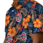 Ohio State Buckeyes Hawaiian Shirt – Hibiscus Foliage