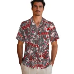 Ohio State Buckeyes Hawaiian Shirt – Hibiscus Overlay