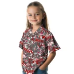 Ohio State Buckeyes Hawaiian Shirt – Hibiscus Overlay