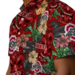 Ohio State Buckeyes Hawaiian Shirt – Hibiscus Tiki Jungle