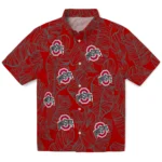 Ohio State Buckeyes Hawaiian Shirt – Leaf Outline