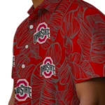 Ohio State Buckeyes Hawaiian Shirt – Leaf Outline