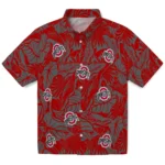 Ohio State Buckeyes Hawaiian Shirt – Monstera Layer