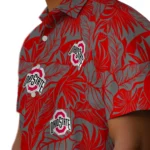 Ohio State Buckeyes Hawaiian Shirt – Monstera Layer