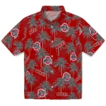 Ohio State Buckeyes Hawaiian Shirt – Palm Tree Motif