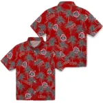 Ohio State Buckeyes Hawaiian Shirt – Palm Tree Motif