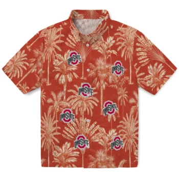 ohio state buckeyes palm shadows scarlet hawaiian shirts best selling