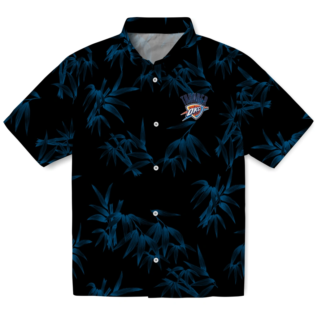 Oklahoma City Thunder Hawaiian Shirt - Bamboo Branches oklahoma city thunder bamboo branches blue black hawaiian shirts best selling