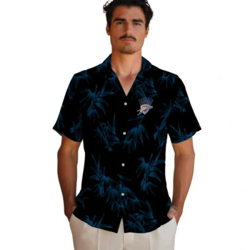 oklahoma city thunder bamboo branches blue black hawaiian shirts fashion forward