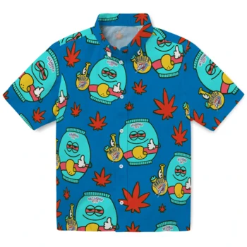 oklahoma city thunder bong smile blue hawaiian shirts best selling