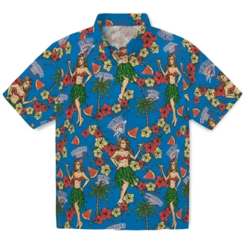 oklahoma city thunder hawaiian girls design blue hawaiian shirts best selling