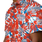 Oklahoma City Thunder Hawaiian Shirt – Hibiscus Overlay