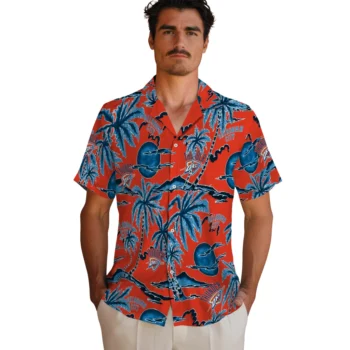 oklahoma city thunder palm sunset hawaiian shirts fashion forward