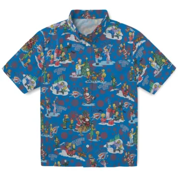 oklahoma city thunder simpsons christmas blue hawaiian shirts best selling