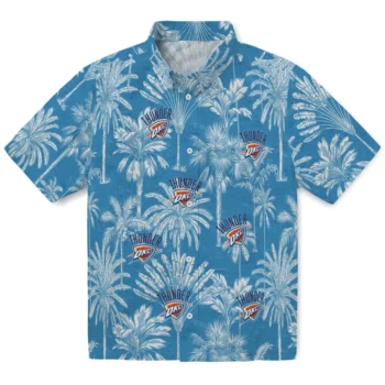 oklahoma city thunder palm shadows blue hawaiian shirts best selling