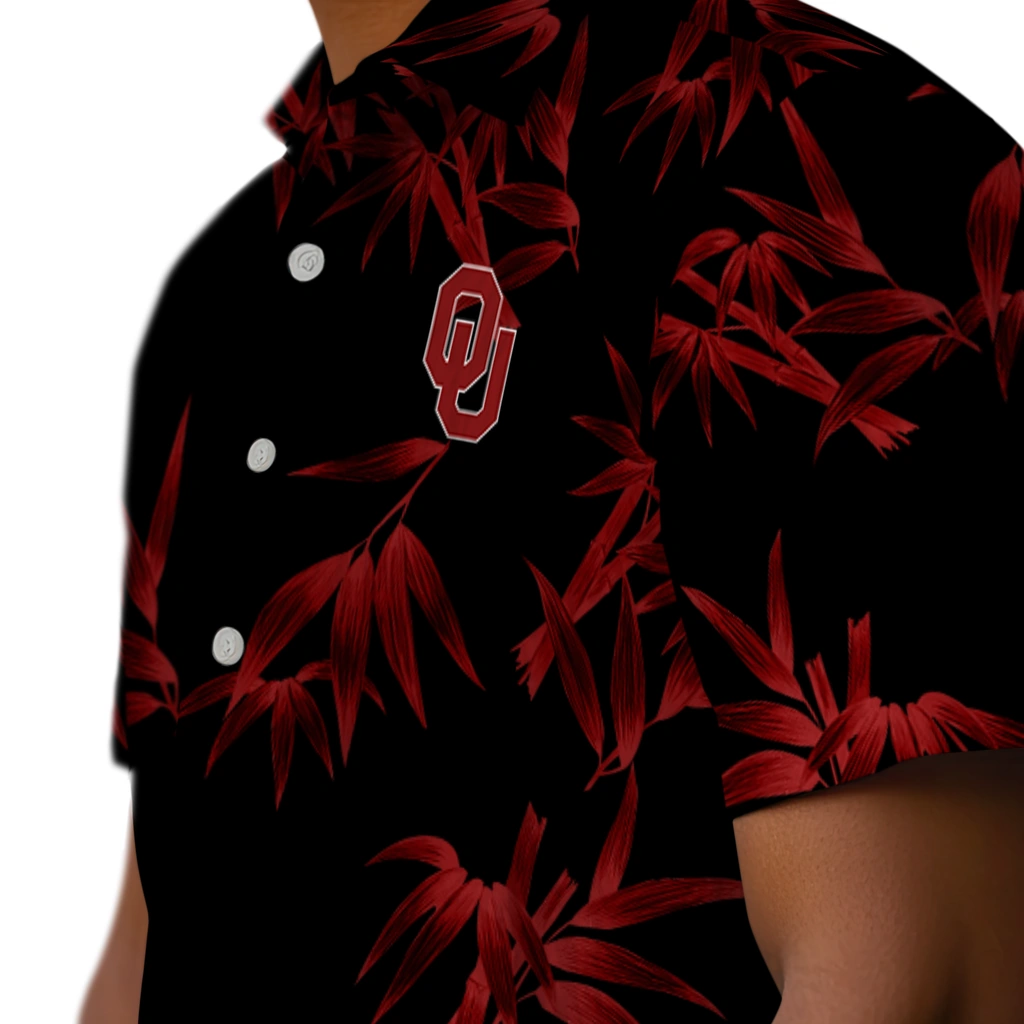 Oklahoma Sooners Hawaiian Shirt - Bamboo Branches oklahoma sooners bamboo branches crimson black hawaiian shirts trendy