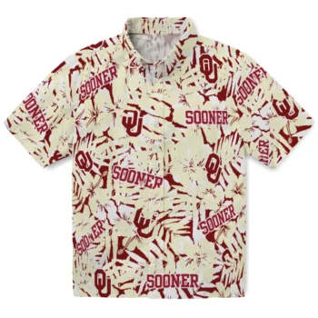 oklahoma sooners hibiscus overlay hawaiian shirts best selling