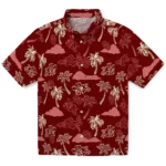 Oklahoma Sooners Hawaiian Shirt – Palm And Clouds