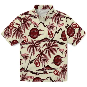 oklahoma sooners palm sunset hawaiian shirts best selling