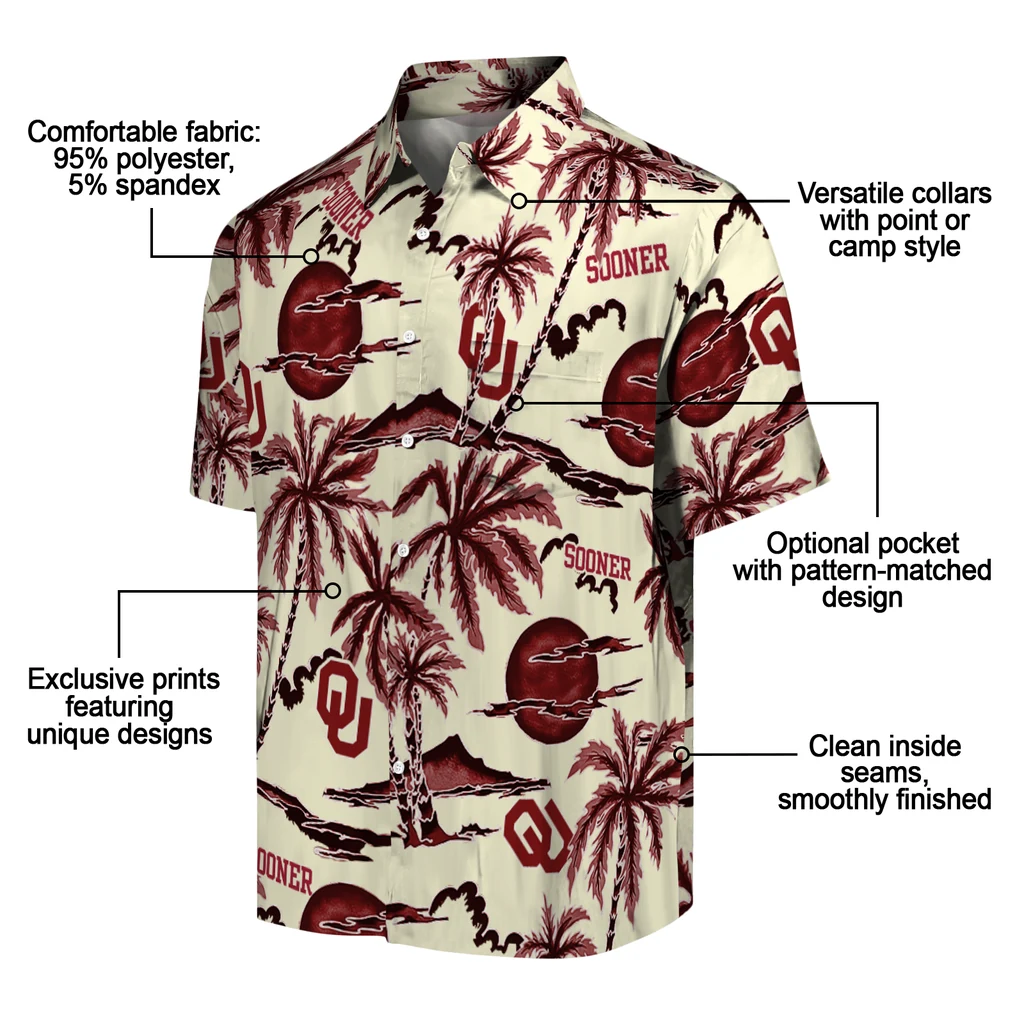Oklahoma Sooners Hawaiian Shirt - Palm Sunset oklahoma sooners palm sunset hawaiian shirts new arrival
