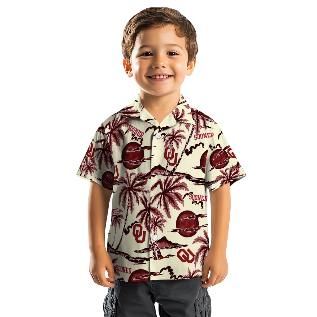 Oklahoma Sooners Hawaiian Shirt - Palm Sunset oklahoma sooners palm sunset hawaiian shirts top rated
