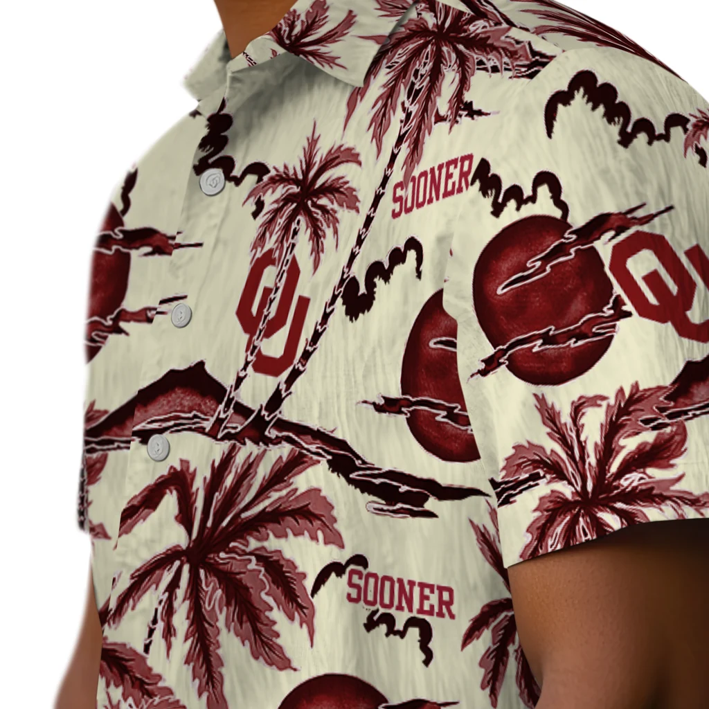 Oklahoma Sooners Hawaiian Shirt - Palm Sunset oklahoma sooners palm sunset hawaiian shirts trendy