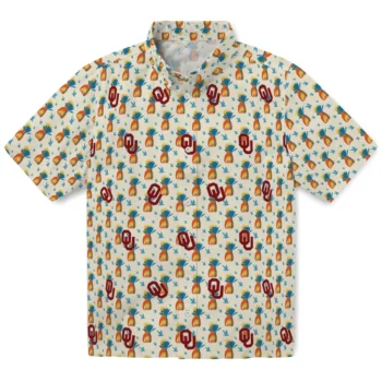 oklahoma sooners pineapple delight beige hawaiian shirts best selling