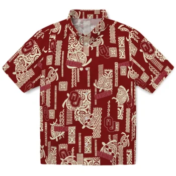 oklahoma sooners turtle lines crimson hawaiian shirts best selling