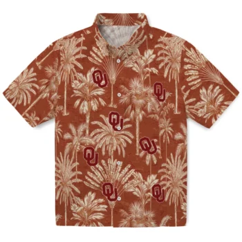 oklahoma sooners palm shadows crimson hawaiian shirts best selling