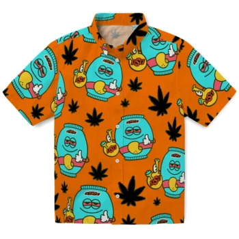 oklahoma state cowboys bong smile orange hawaiian shirts best selling