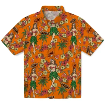 oklahoma state cowboys hawaiian girls design orange hawaiian shirts best selling
