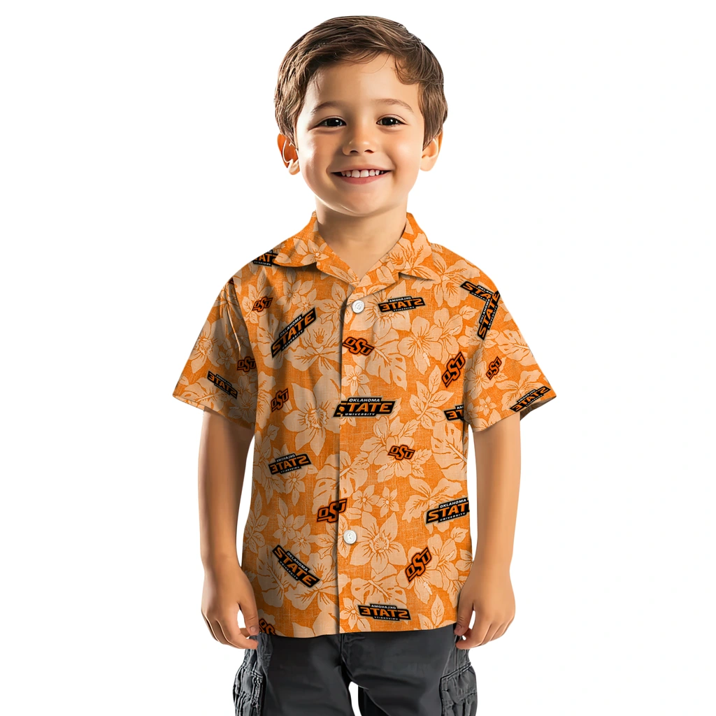 Oklahoma State Cowboys Hawaiian Shirt - Hibiscus Oasis oklahoma state cowboys hibiscus oasis orange hawaiian shirts top rated