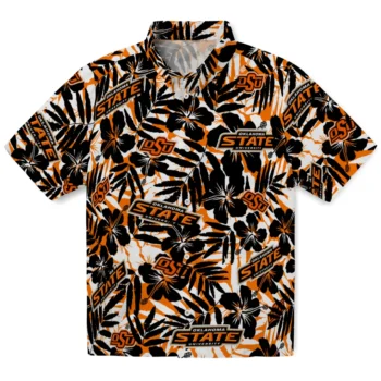 oklahoma state cowboys hibiscus overlay hawaiian shirts best selling