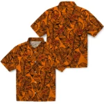Oklahoma State Cowboys Hawaiian Shirt – Leaf Outline