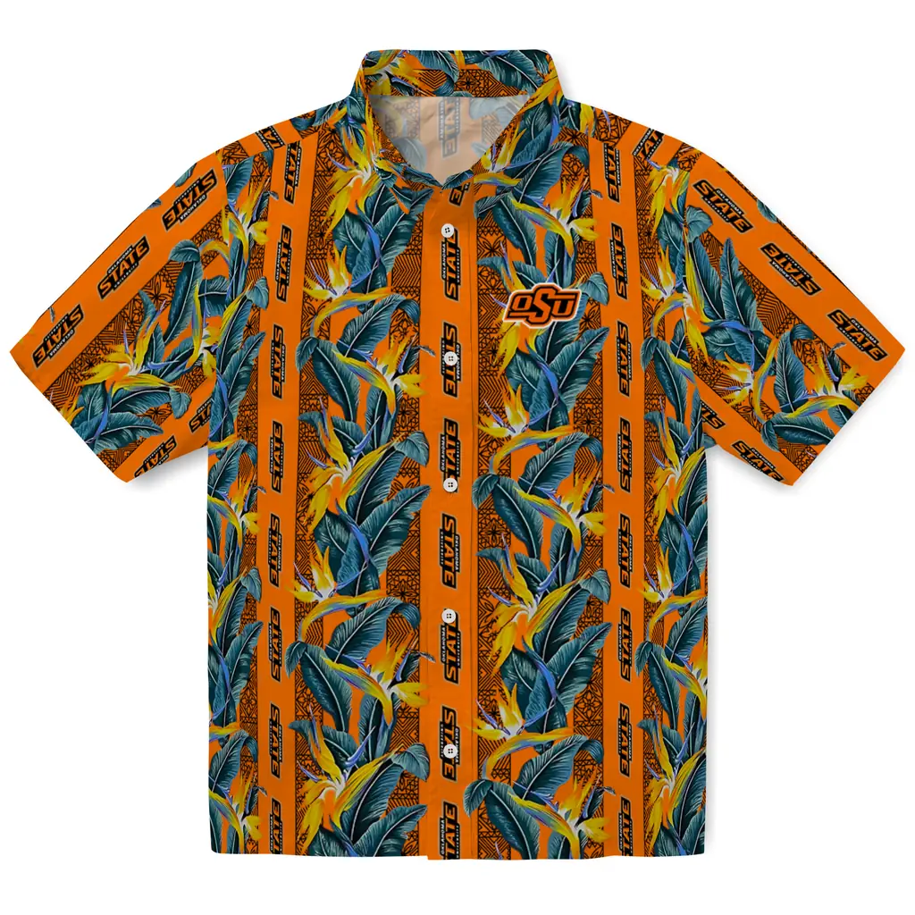 Oklahoma State Cowboys Hawaiian Shirt - Paradise Vines oklahoma state cowboys paradise vines orange hawaiian shirts best selling