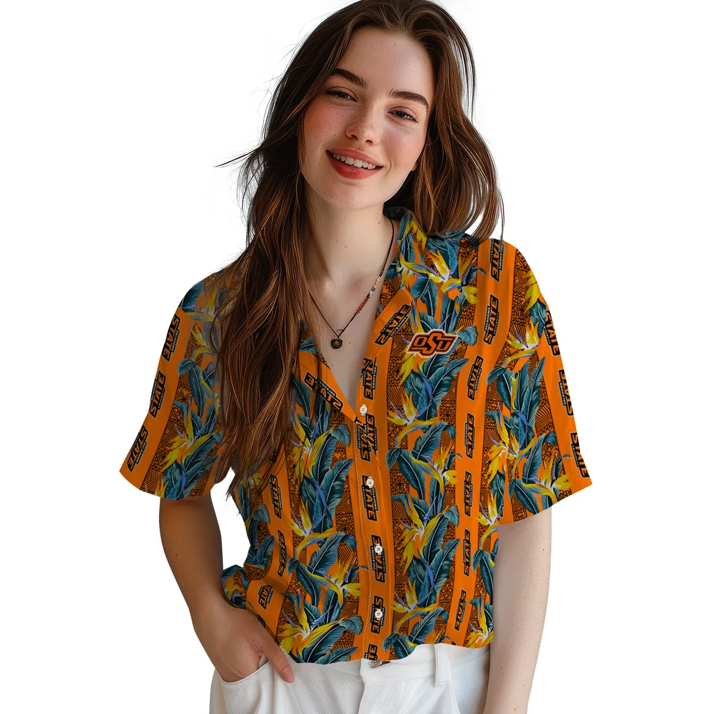 Oklahoma State Cowboys Hawaiian Shirt - Paradise Vines oklahoma state cowboys paradise vines orange hawaiian shirts latest model