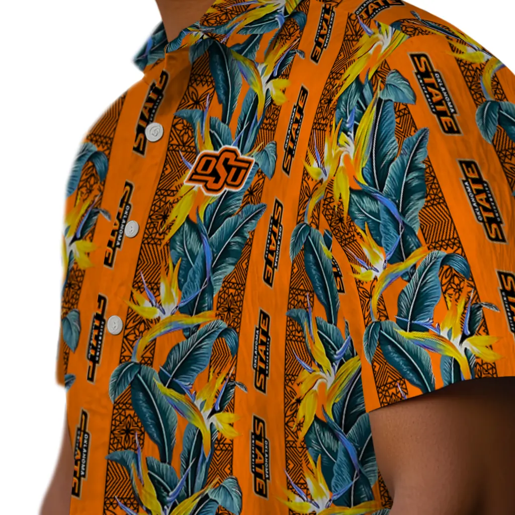 Oklahoma State Cowboys Hawaiian Shirt - Paradise Vines oklahoma state cowboys paradise vines orange hawaiian shirts trendy