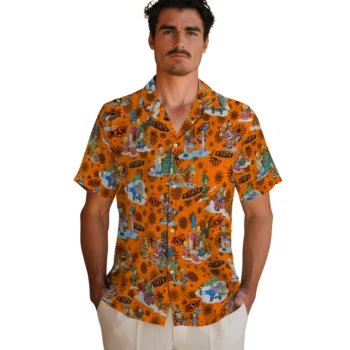 oklahoma state cowboys simpsons christmas orange hawaiian shirts fashion forward