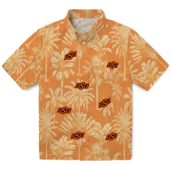 oklahoma state cowboys palm shadows orange hawaiian shirts best selling