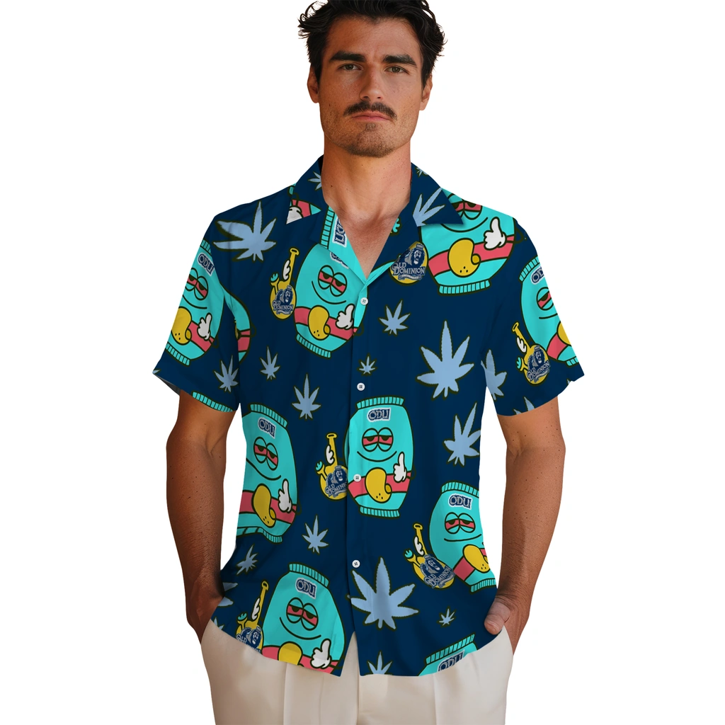 Old Dominion Monarchs Hawaiian Shirt - Chill Vibe old dominion monarchs bong smile blue hawaiian shirts fashion forward