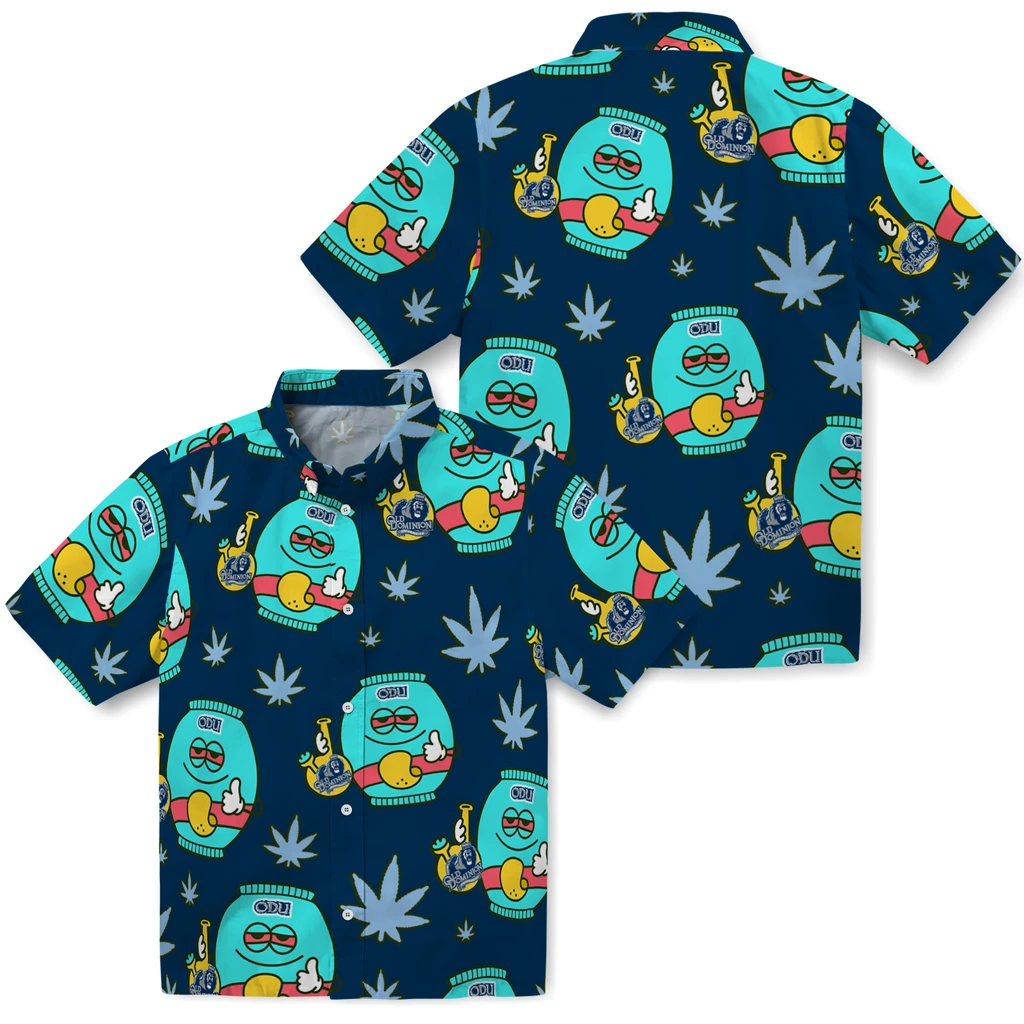 Old Dominion Monarchs Hawaiian Shirt - Chill Vibe old dominion monarchs bong smile blue hawaiian shirts high quality