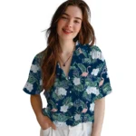Old Dominion Monarchs Hawaiian Shirt – Flamingo and Hibiscus