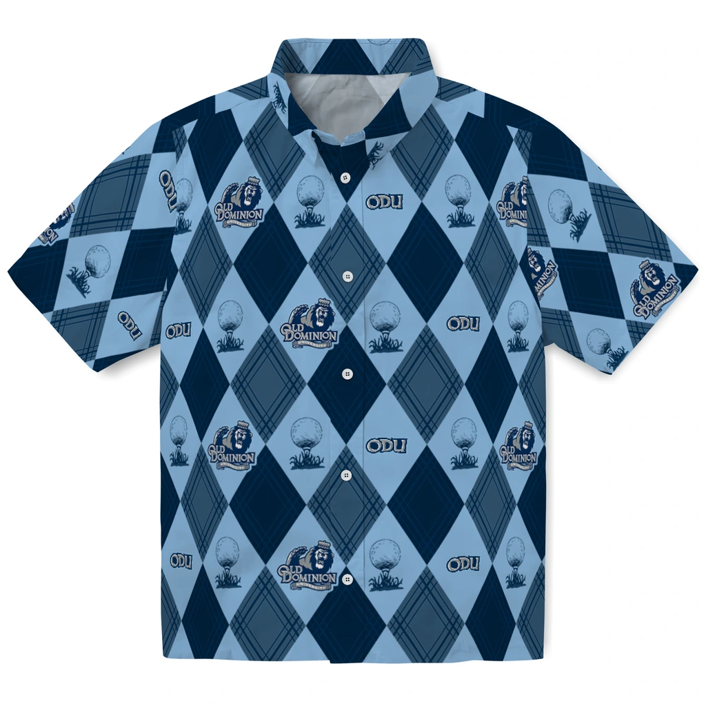 Old Dominion Monarchs Hawaiian Shirt - Golfing Plaid old dominion monarchs balloon plaid blue hawaiian shirts best selling