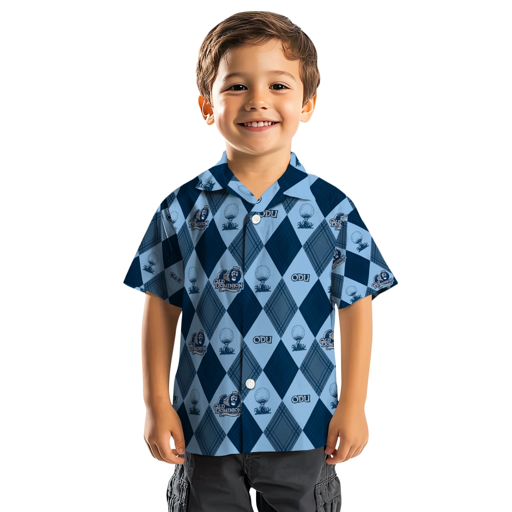 Old Dominion Monarchs Hawaiian Shirt - Golfing Plaid old dominion monarchs balloon plaid blue hawaiian shirts top rated