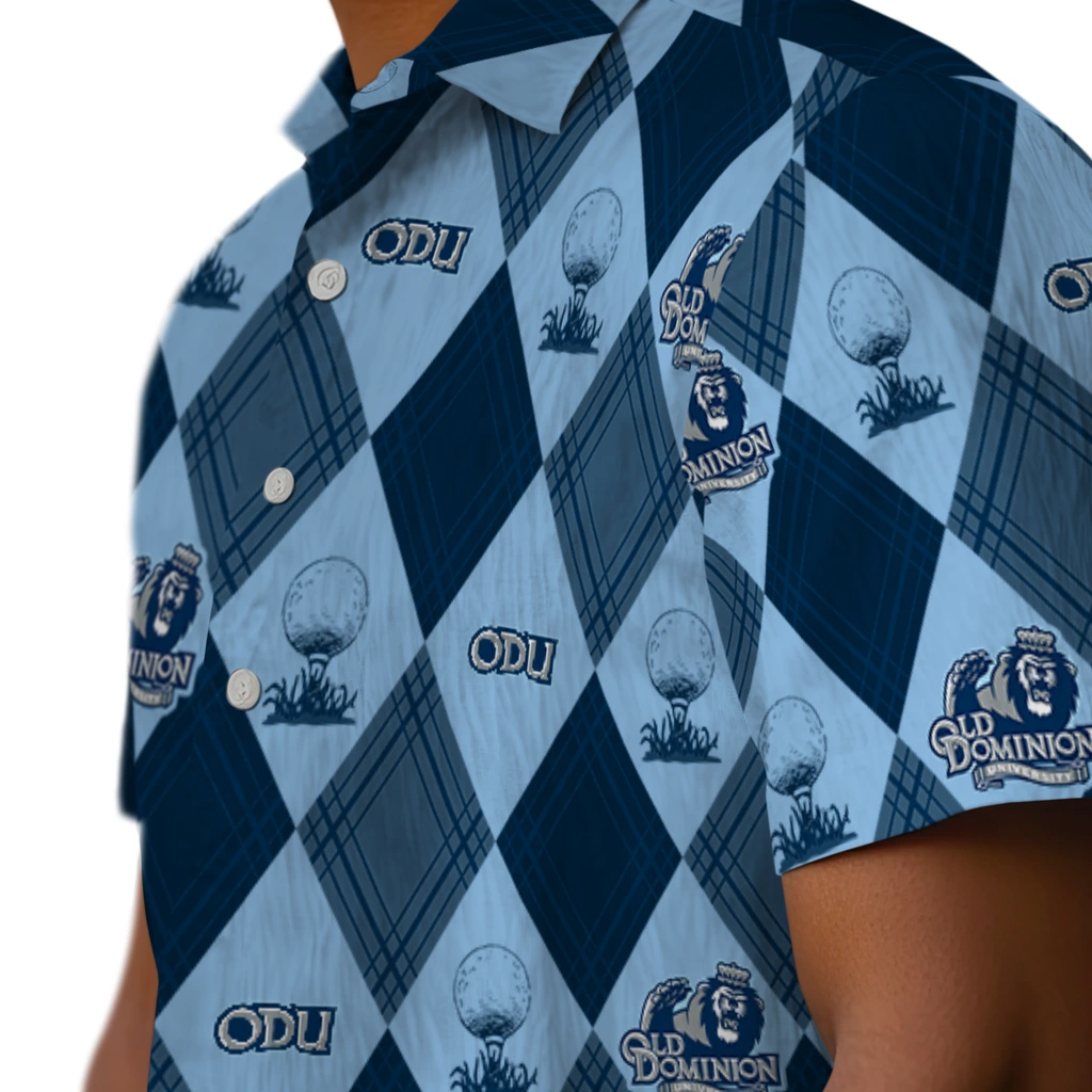 Old Dominion Monarchs Hawaiian Shirt - Golfing Plaid old dominion monarchs balloon plaid blue hawaiian shirts trendy