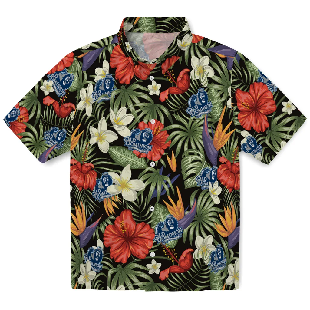 Old Dominion Monarchs Hawaiian Shirt - Hawaii Floral Hibiscus old dominion monarchs hibiscus bird hawaiian shirts best selling