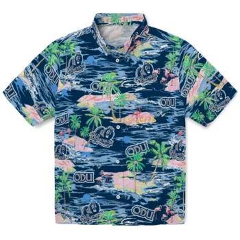 old dominion monarchs flamingo retreat blue hawaiian shirts best selling