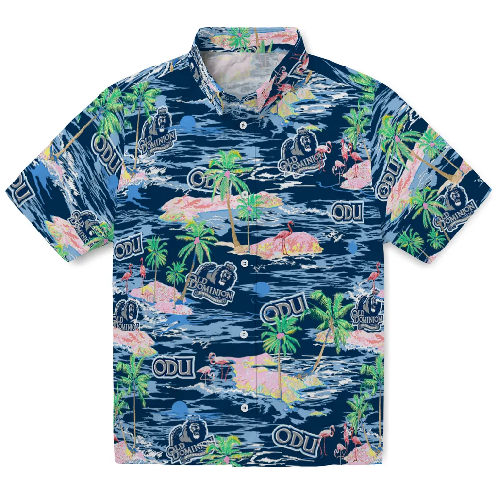 Old Dominion Monarchs Hawaiian Shirt - Hawaii Island old dominion monarchs flamingo retreat blue hawaiian shirts best selling